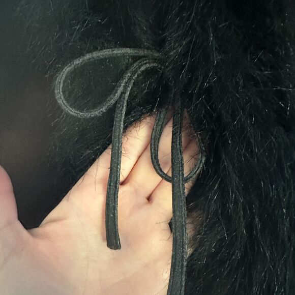 INC Faux Fur Trim Vest – Black, Size S, Luxe Texture - Picture 4 of 7